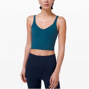Lululemon Align Sports Bra Cropped Tank Dark Teal Size 6